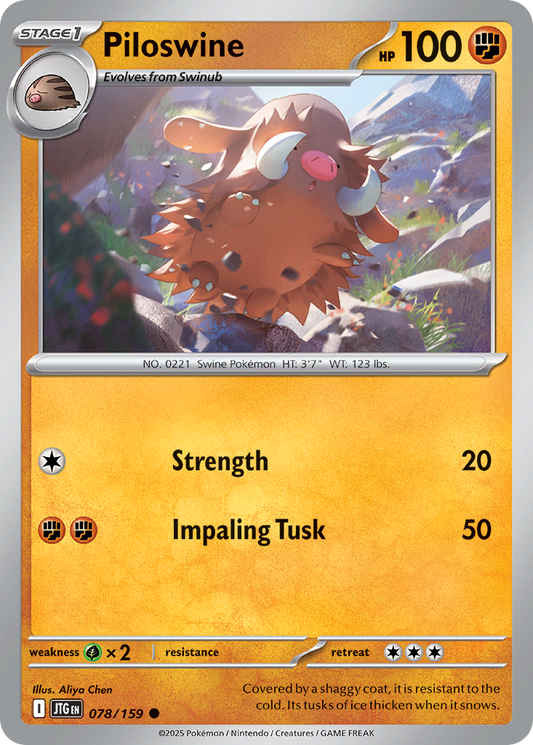 Piloswine - 078/159 - - JOURNEY TOGETHER - Pokemon - Common | AA23-52