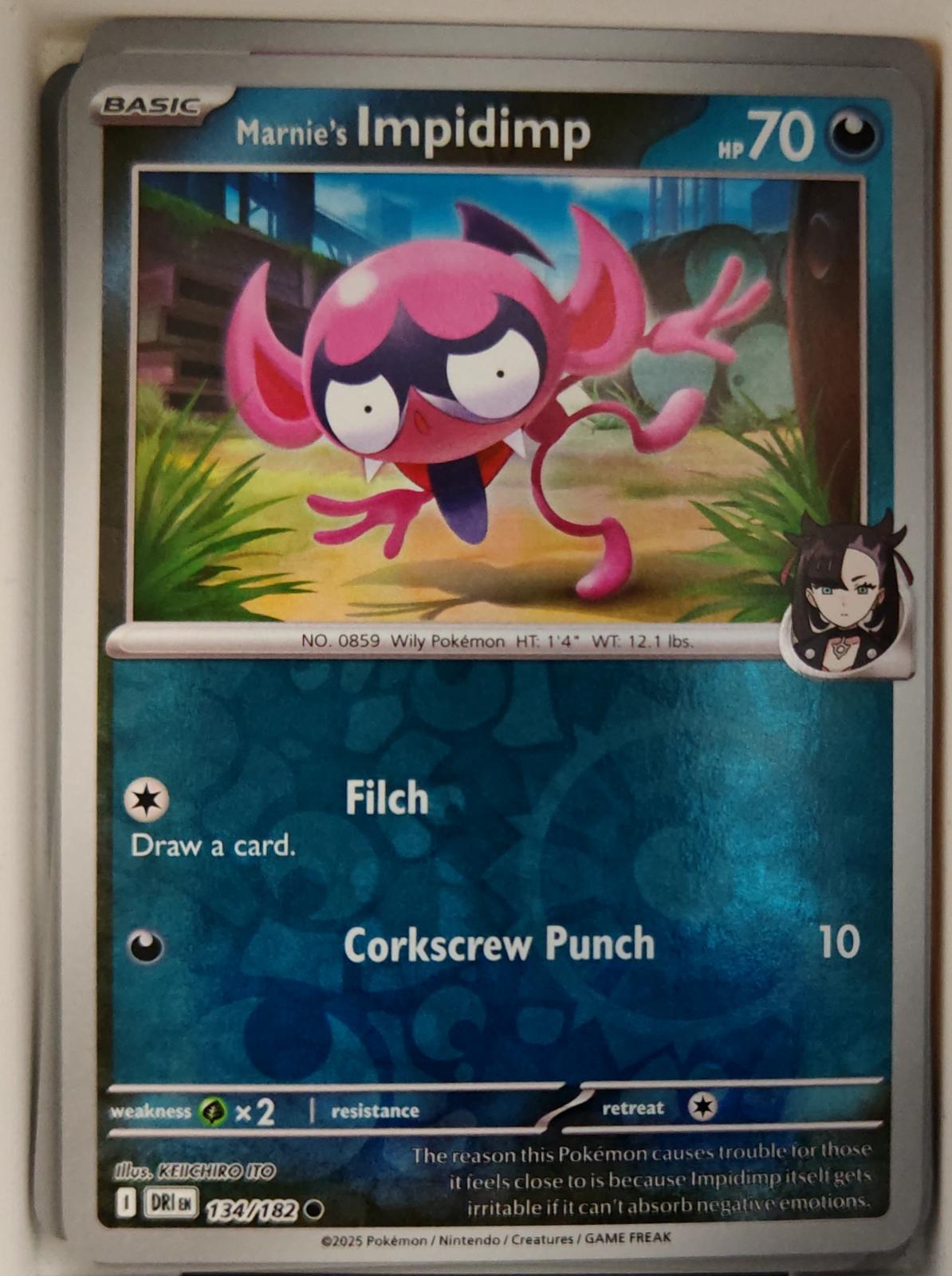 Marnie's Impidimp - 134/182 - Reverse Holo - DESTINED RIVALS - Pokemon - | AA20-15