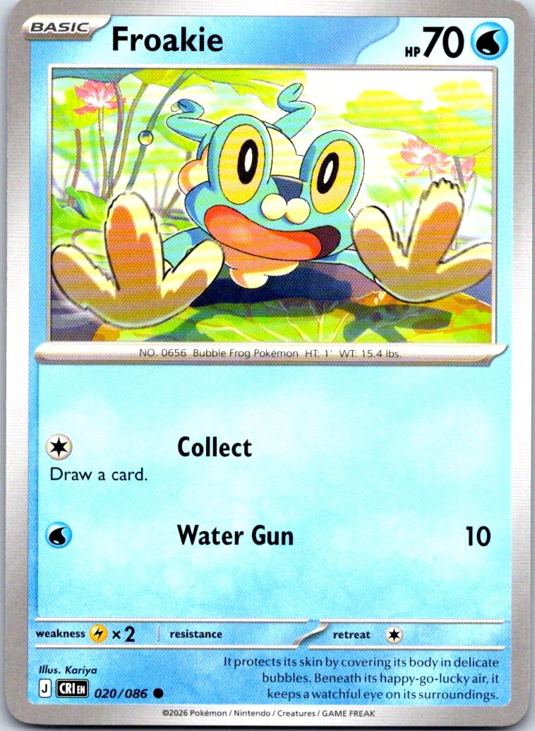 Froakie - 020/086 - - CHAOS RISING - Pokemon - Common | AB09-26
