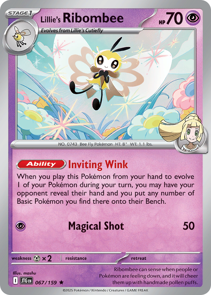 Lillie's Ribombee - 067/159 - Holo - JOURNEY TOGETHER - Pokemon - Rare | AA13-72