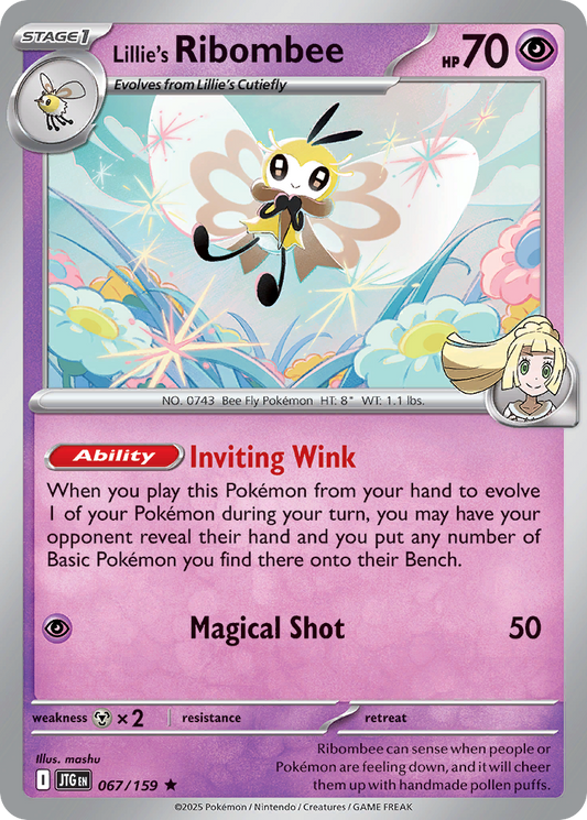 Lillie's Ribombee - 067/159 - Holo - JOURNEY TOGETHER - Pokemon - Rare | AA13-72