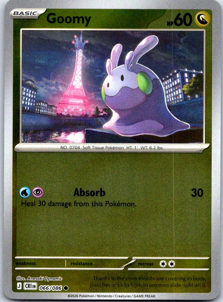 Goomy - 066/086 - Reverse Holo - CHAOS RISING - Pokemon - Common | AA131-25