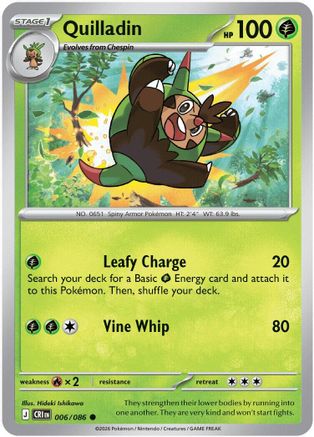 Quilladin - 006/086 - - CHAOS RISING - Pokemon - Common | AA11-28