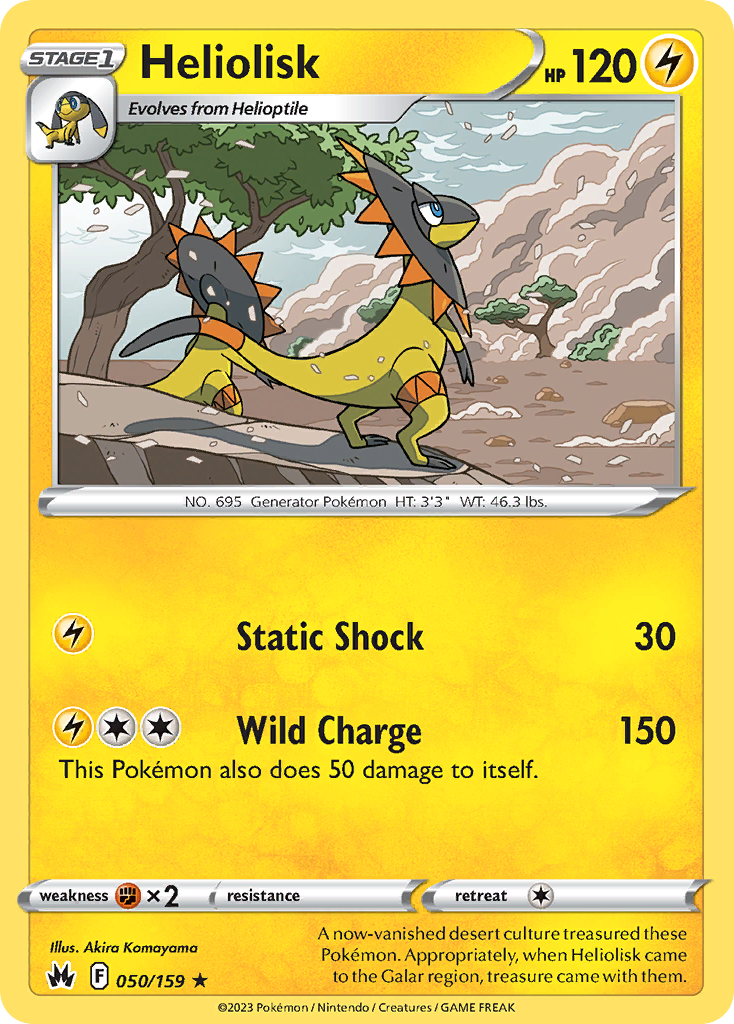 Heliolisk - 050/159 - - CROWN ZENITH - Pokemon - Rare | AA100-45
