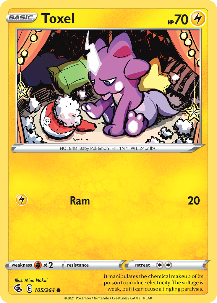 Toxel - 105/264 - Reverse Holo - FUSION STRIKE - Pokemon - Common | AA22-15