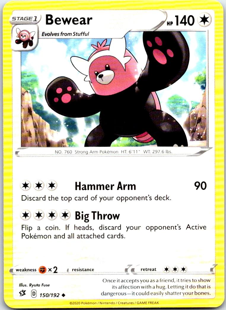 Bewear - 150/192 - - REBEL CLASH - Pokemon - Uncommon | AB76-26