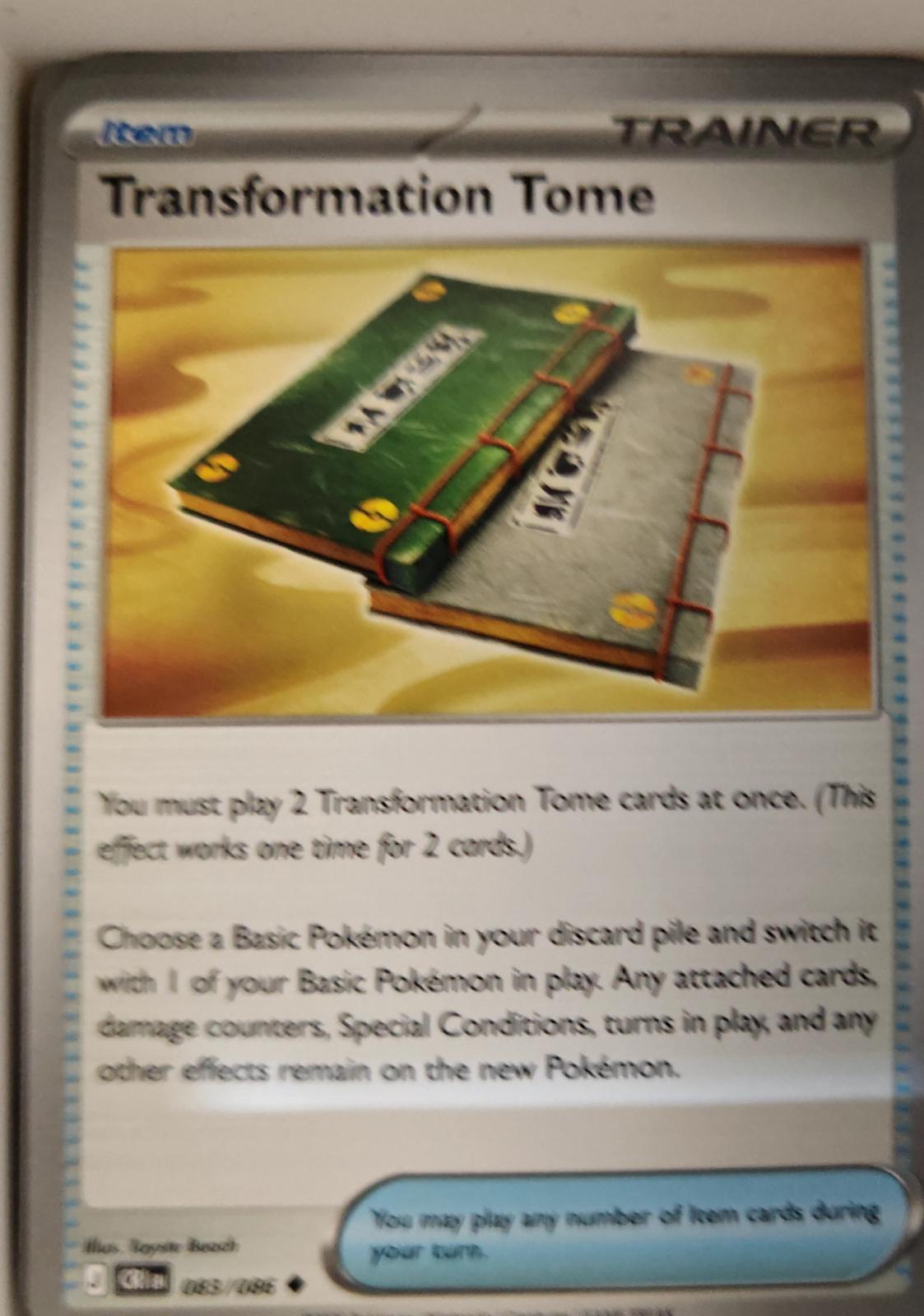 Transformation Tome - 083/086 - - CHAOS RISING - Pokemon - Uncommon | AA20-91