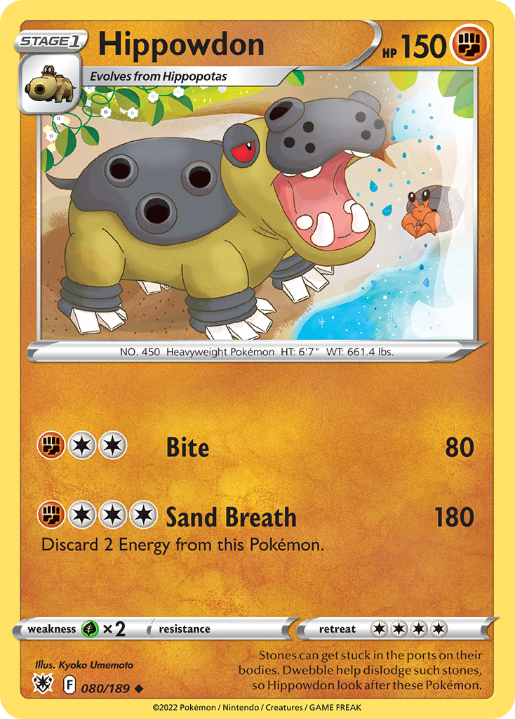 Hippowdon - 080/189 - - ASTRAL RADIANCE - Pokemon - Uncommon | AA73-40