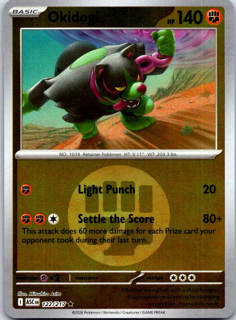 Okidogi (Energy Symbol Pattern) - 122/217 - Reverse Holo - ASCENDED HEROES - Pokemon - | AA125-12