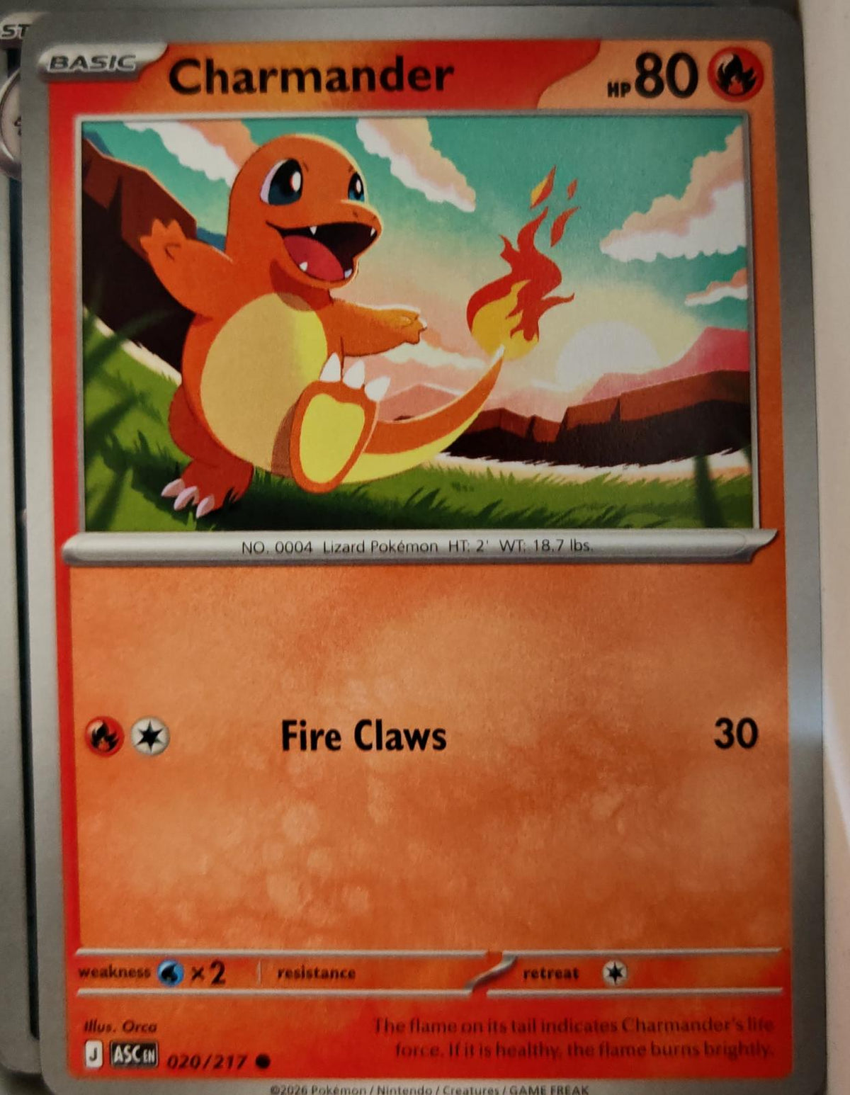 Charmander - 020/217 - - ASCENDED HEROES - Pokemon - Common | AA10-38