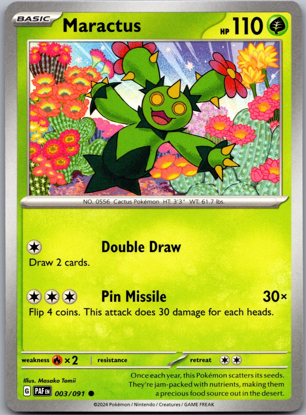 Maractus - 003/091 - - PALDEAN FATES - Pokemon - Common | AA81-45