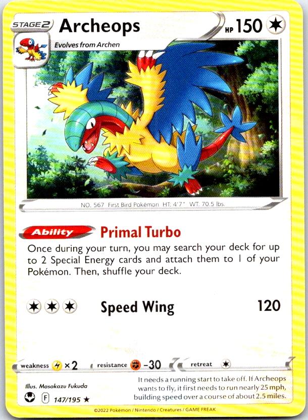 Archeops - 147/195 - - DECK EXCLUSIVES - Pokemon - Rare | AC19-12