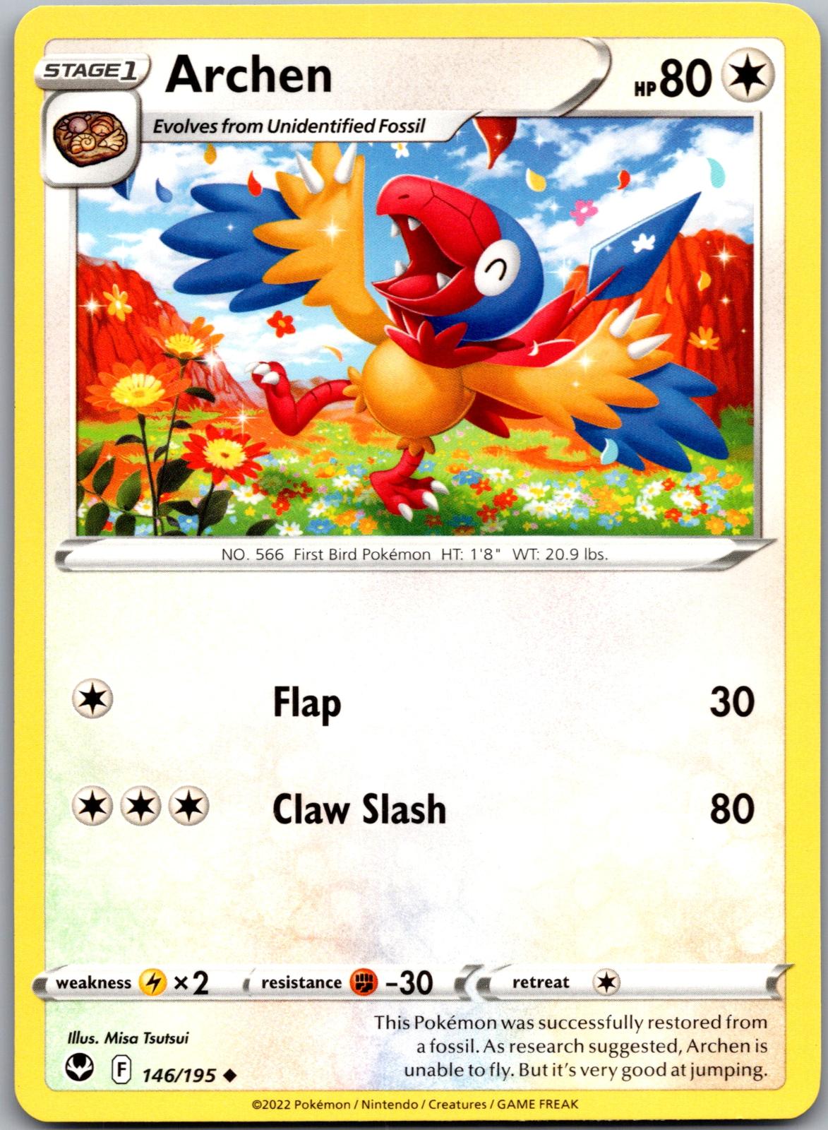 Archen - 146/195 - - SILVER TEMPEST - Pokemon - Uncommon | AA90-42