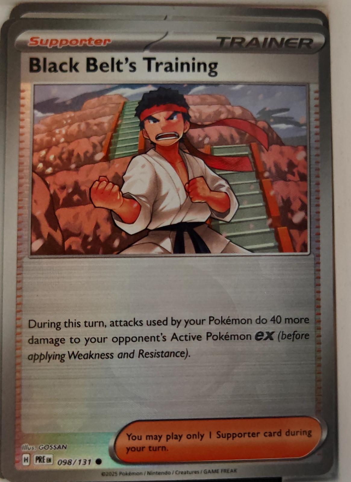 Black Belt's Training (Poke Ball Pattern) - 098/131 - Holo - PRISMATIC EVOLUTIONS - Pokemon - | AA29-5