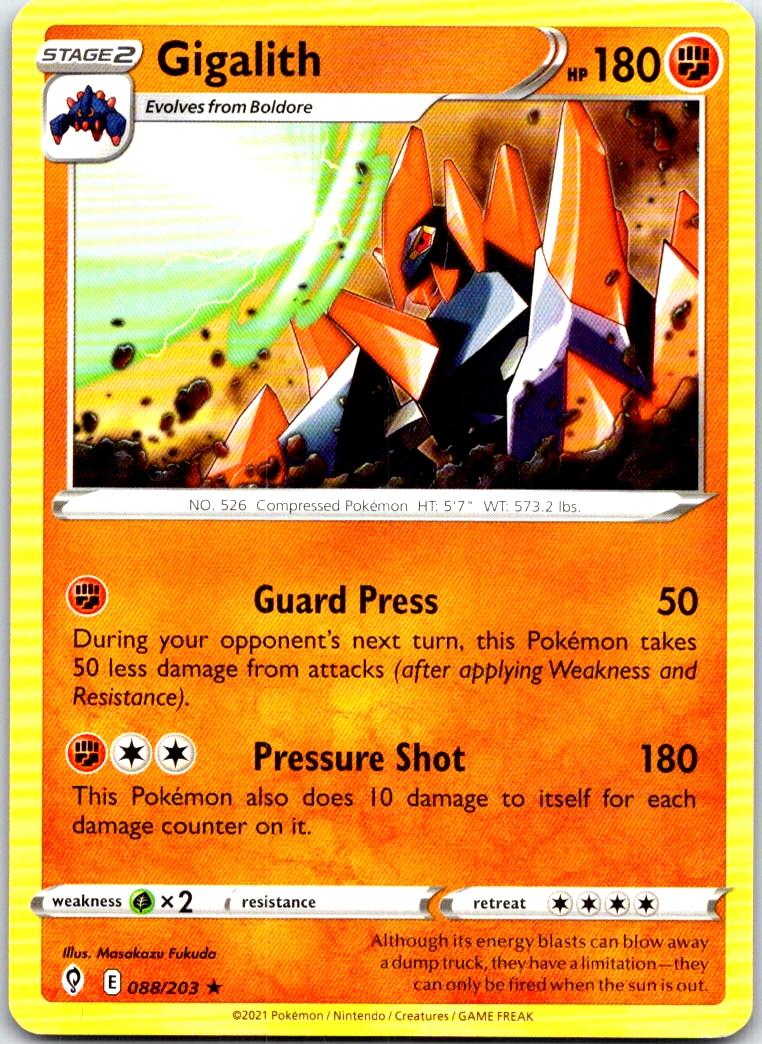 Gigalith - 088/203 - - EVOLVING SKIES - Pokemon - Rare | AB37-26