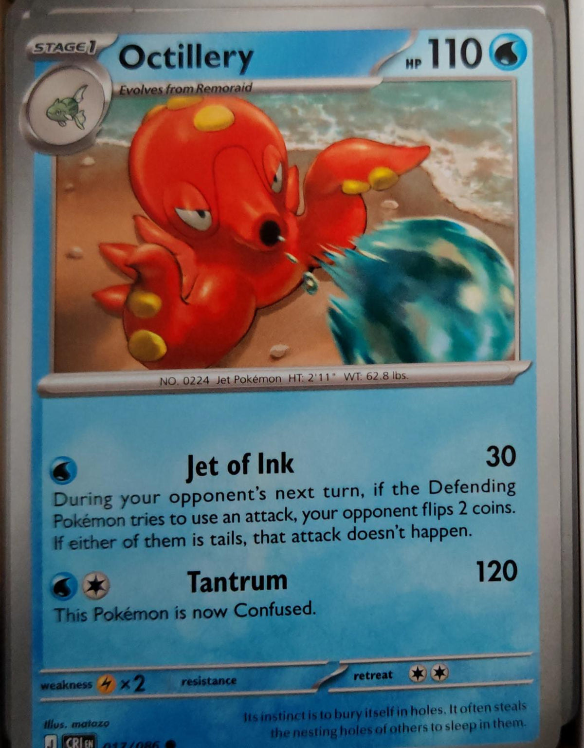 Octillery - 017/086 - - CHAOS RISING - Pokemon - Common | AA45-97