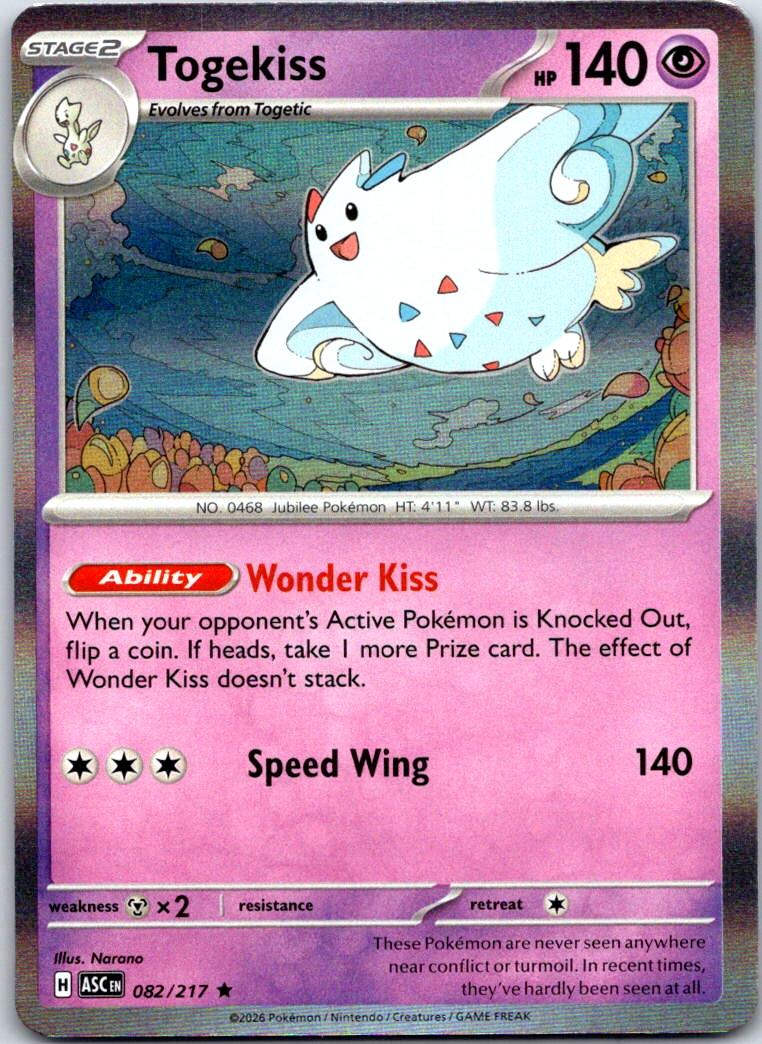 Togekiss - 082/217 - Holo - ASCENDED HEROES - Pokemon - Rare | AB07-36