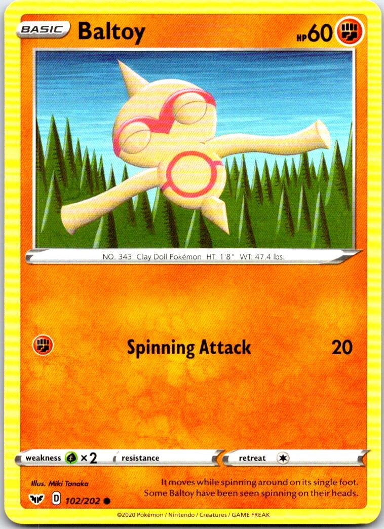 Baltoy - 102/202 - - SWORD & SHIELD - Pokemon - Common | AB78-40
