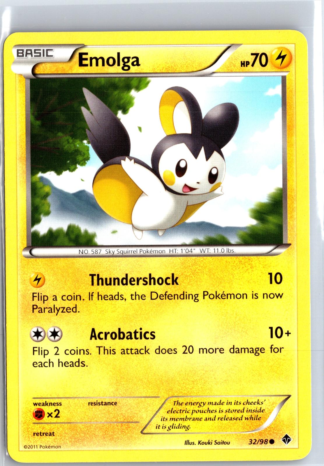Emolga - 32/98 - - EMERGING POWERS - Pokemon - Common | AA114-13