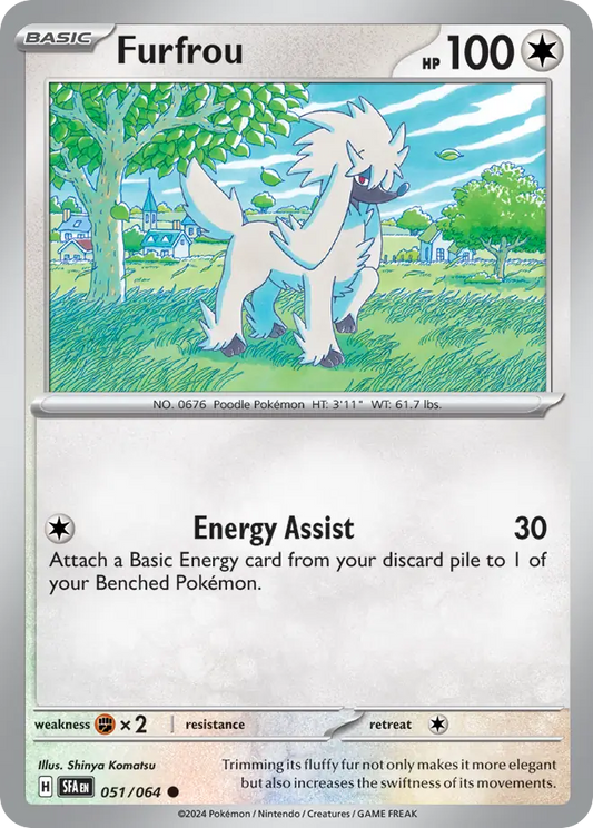Furfrou - 051/064 - Reverse Holo - SHROUDED FABLE - Pokemon - Common | AA31-30