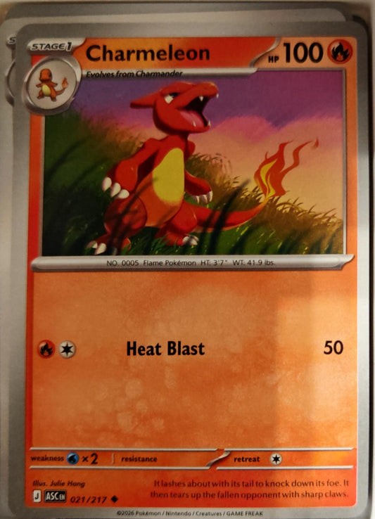Charmeleon - 021/217 - - ASCENDED HEROES - Pokemon - Uncommon | AA01-11