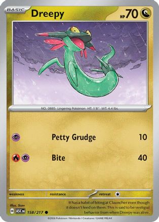 Dreepy - 158/217 - - ASCENDED HEROES - Pokemon - Common | AA10-32