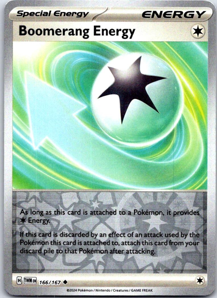 Boomerang Energy - 166/167 - Reverse Holo - TWILIGHT MASQUERADE - Pokemon - | AB14-6