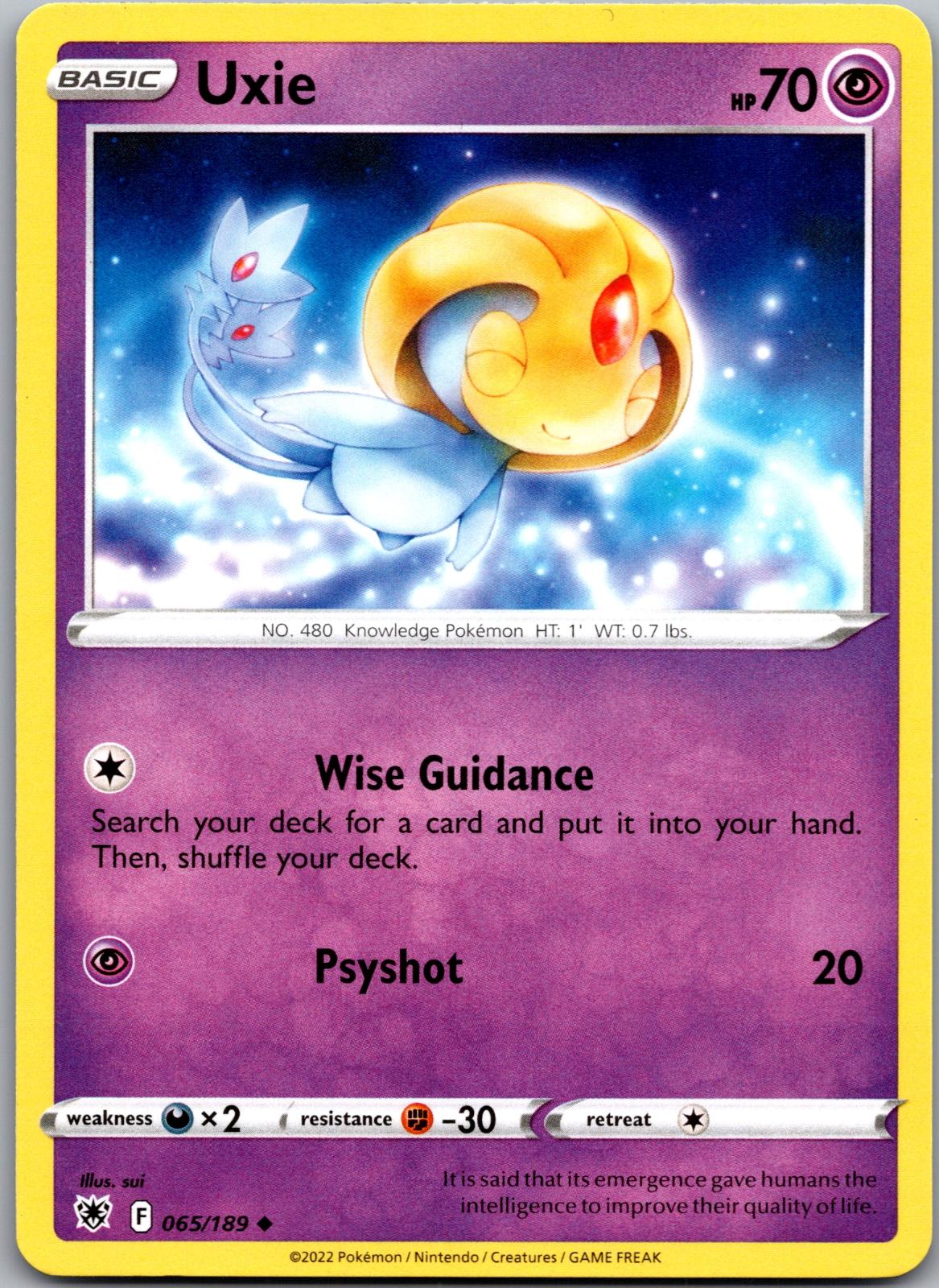 Uxie - 065/189 - - ASTRAL RADIANCE - Pokemon - Uncommon | AA89-37