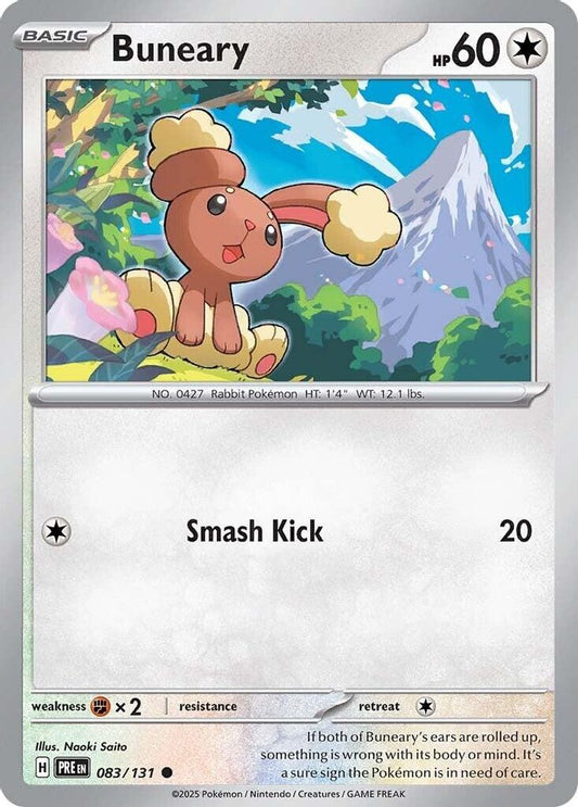 Buneary - 083/131 - - PRISMATIC EVOLUTIONS - Pokemon - Common | AA27-64