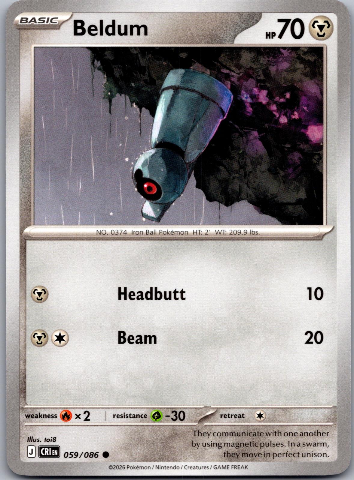 Beldum - 059/086 - - CHAOS RISING - Pokemon - Common | AA83-20