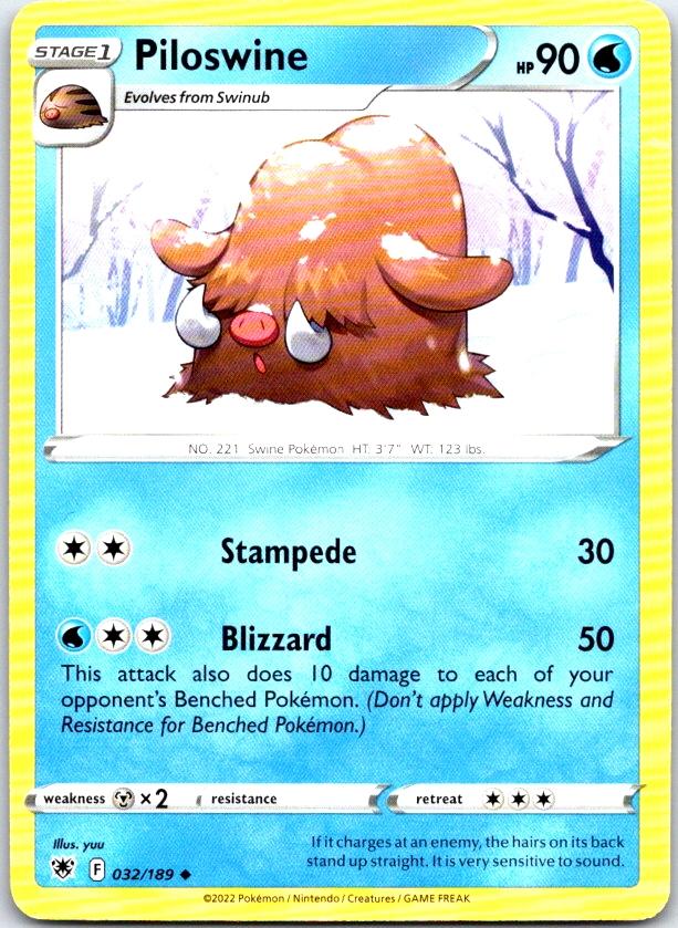 Piloswine - 032/189 - - ASTRAL RADIANCE - Pokemon - Uncommon | AC09-23