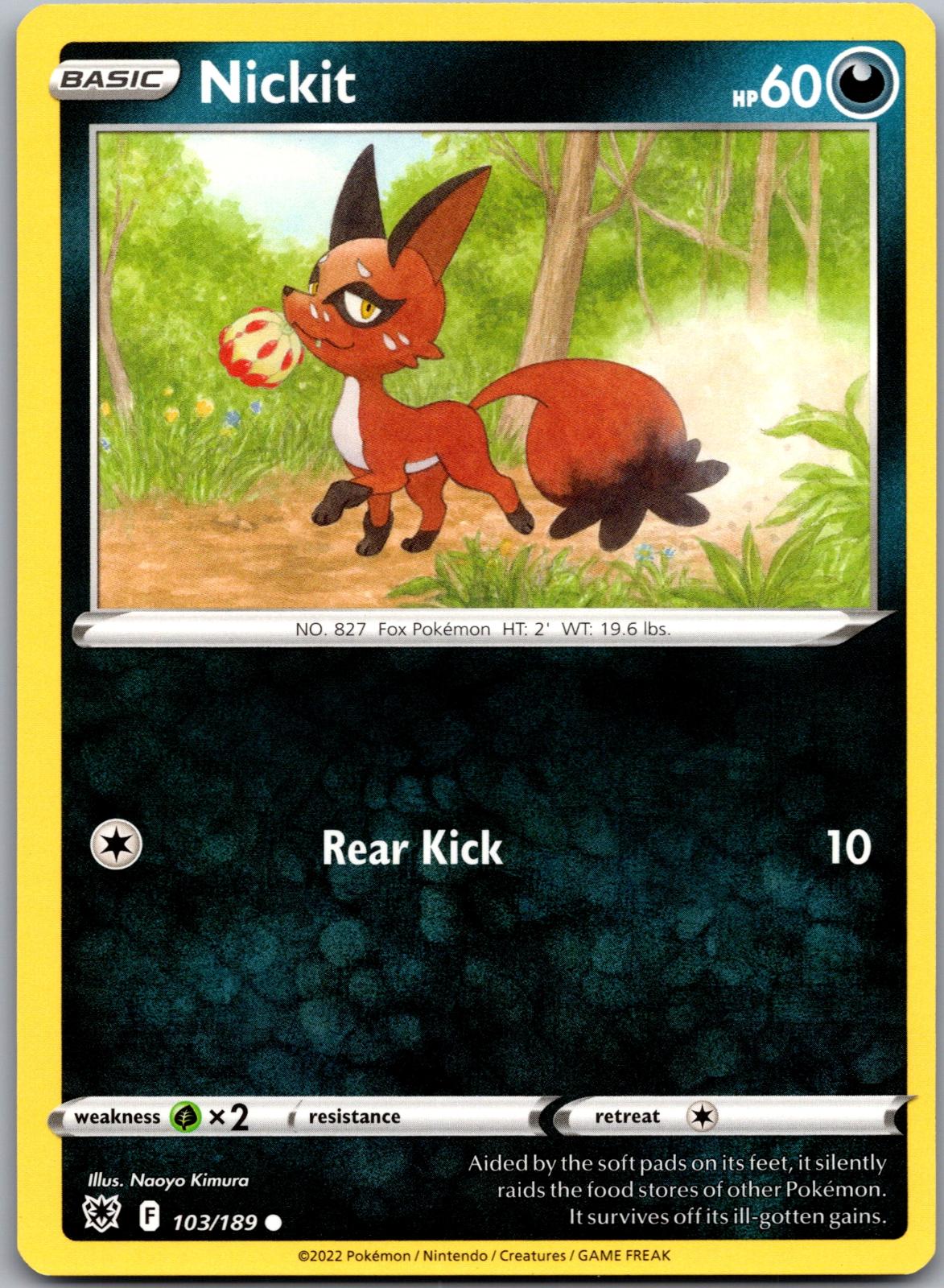 Nickit - 103/189 - - ASTRAL RADIANCE - Pokemon - Common | AA89-23