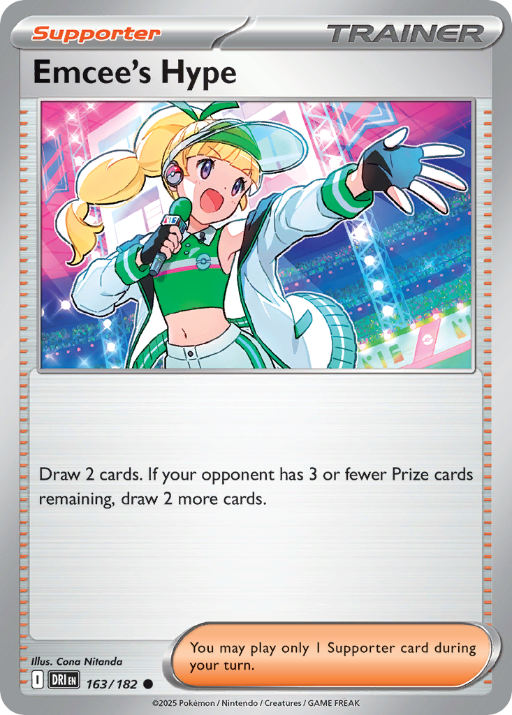 Emcee's Hype - 163/182 - - DESTINED RIVALS - Pokemon - Common | AA40-72