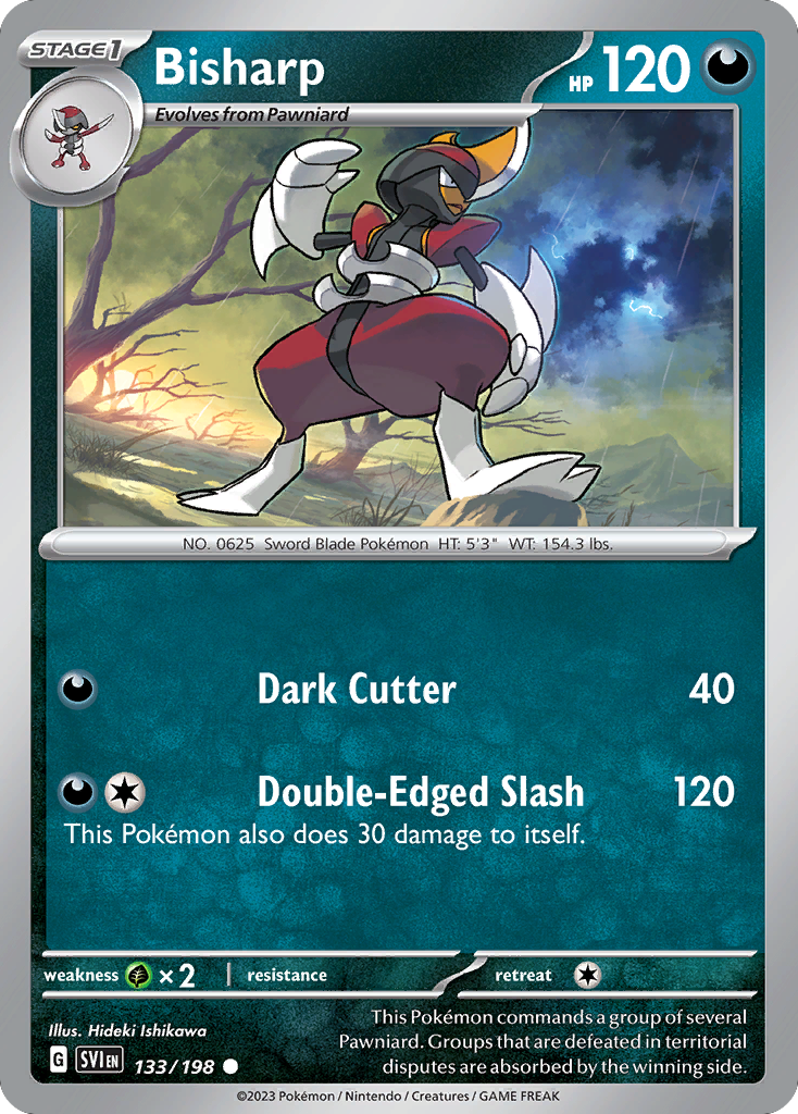 Bisharp - 133/198 - - SCARLET & VIOLET - Pokemon - Common | AA12-99