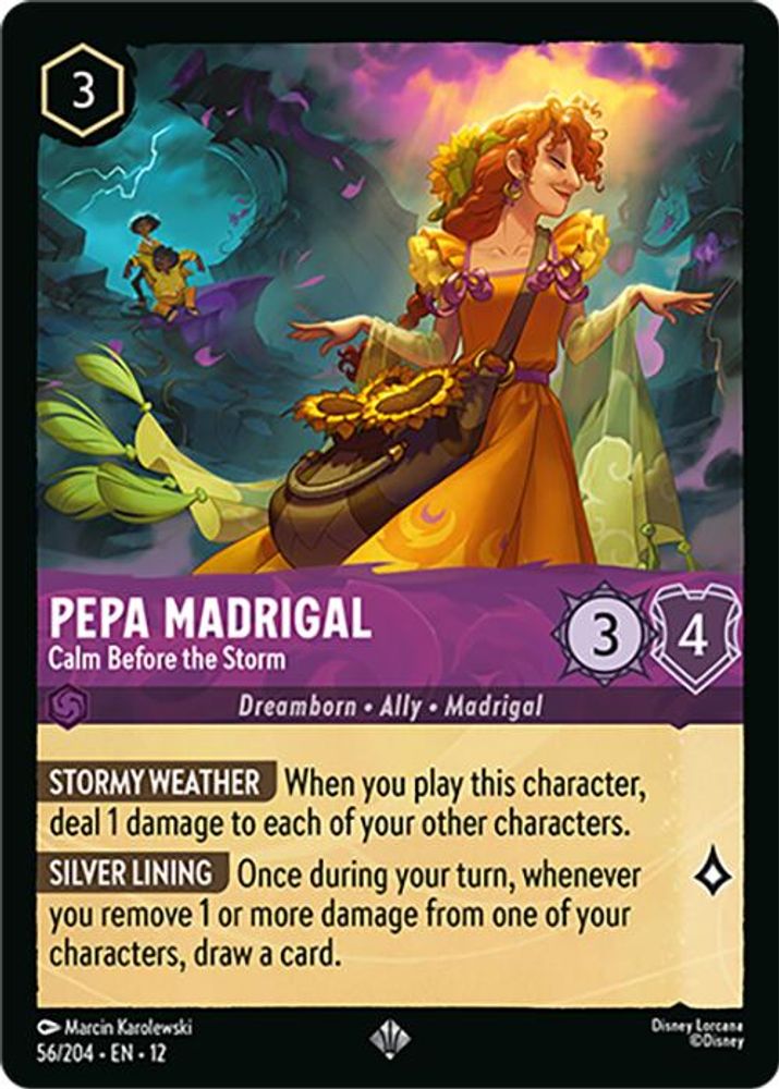 Pepa Madrigal - Calm Before the Storm - 56/204 - - WILDS UNKNOWN - Lorcana - | LAA01-5