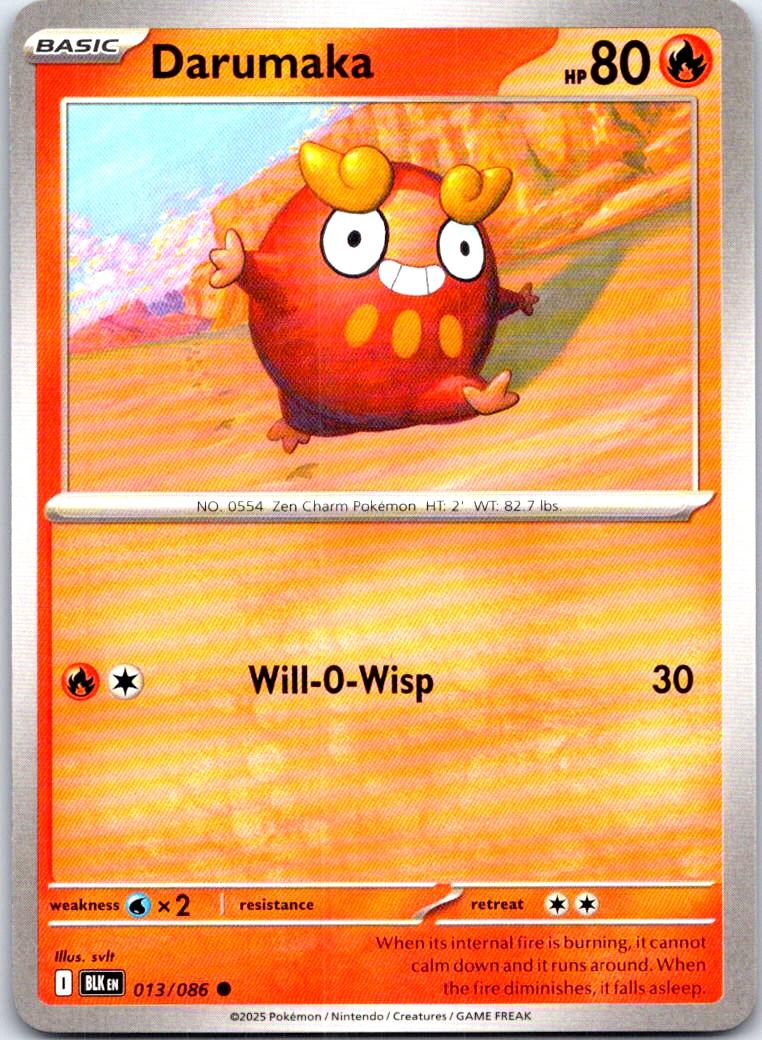 Darumaka - 013/086 - - BLACK BOLT - Pokemon - Common | AB70-43