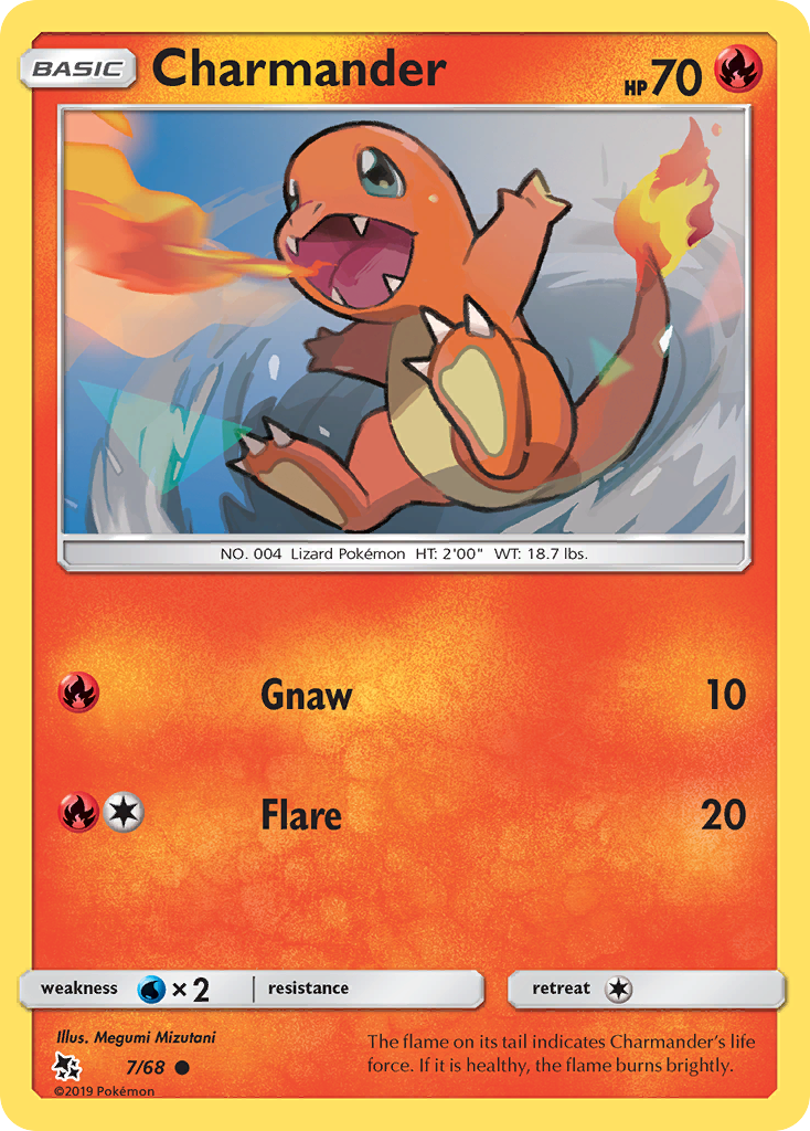 Charmander - 7/68 - - HIDDEN FATES - Pokemon - Common | AA68-4