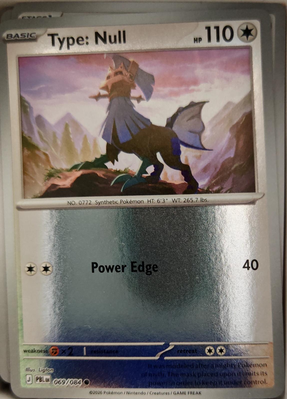 Type: Null - 069/084 - Reverse Holo - PITCH BLACK - Pokemon - Common | AA16-60