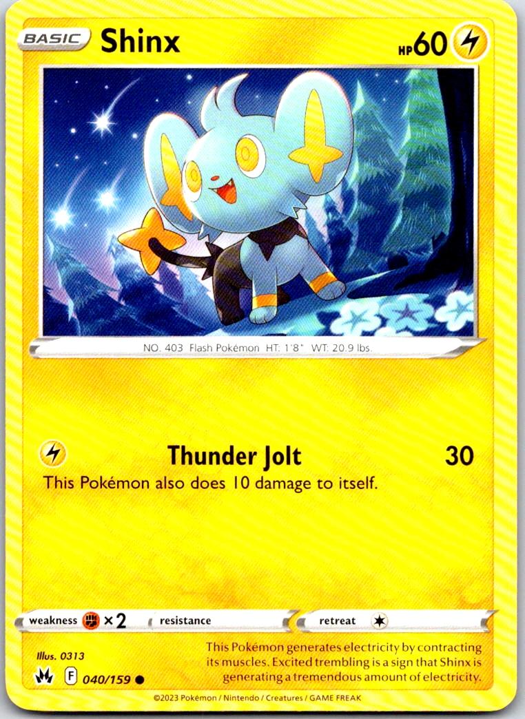 Shinx - 040/159 - - CROWN ZENITH - Pokemon - Common | AA101-46
