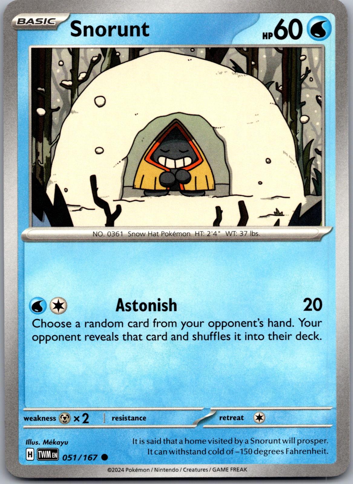 Snorunt - 051/167 - - TWILIGHT MASQUERADE - Pokemon - Common | AA79-6
