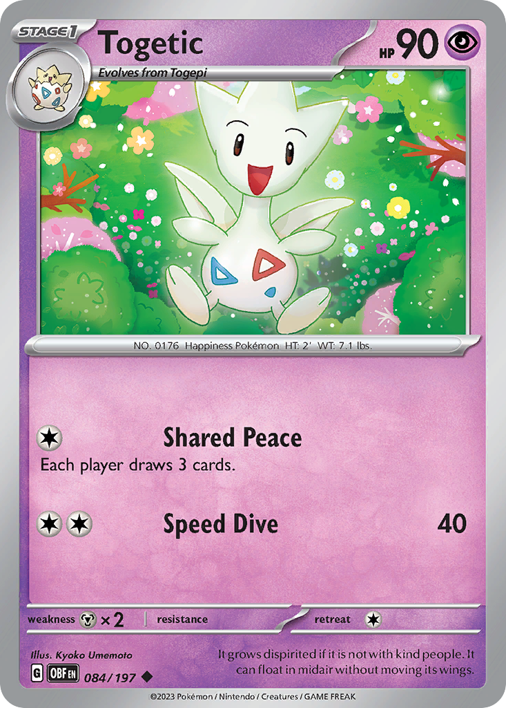 Togetic - 084/197 - - OBSIDIAN FLAMES - Pokemon - Uncommon | AA05-65