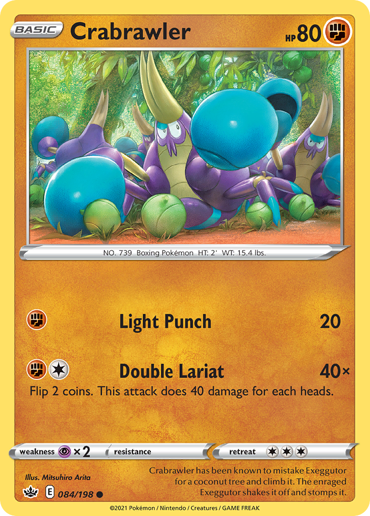 Crabrawler - 084/198 - - CHILLING REIGN - Pokemon - Common | AA03-36