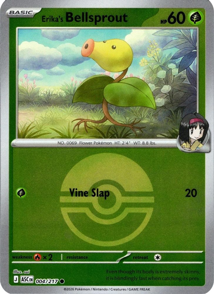 Erika's Bellsprout (Poke Ball) - 004/217 - Reverse Holo - ASCENDED HEROES - Pokemon - | AA31-43