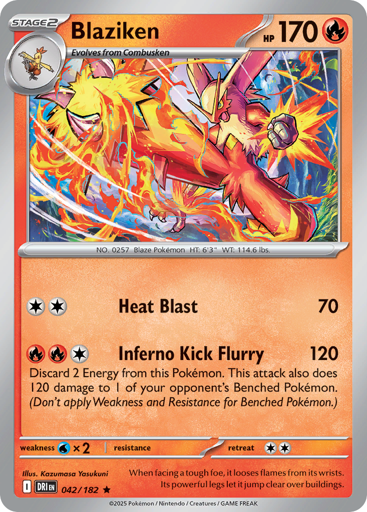 Blaziken - 042/182 - Holo - DESTINED RIVALS - Pokemon - Rare | AA13-6