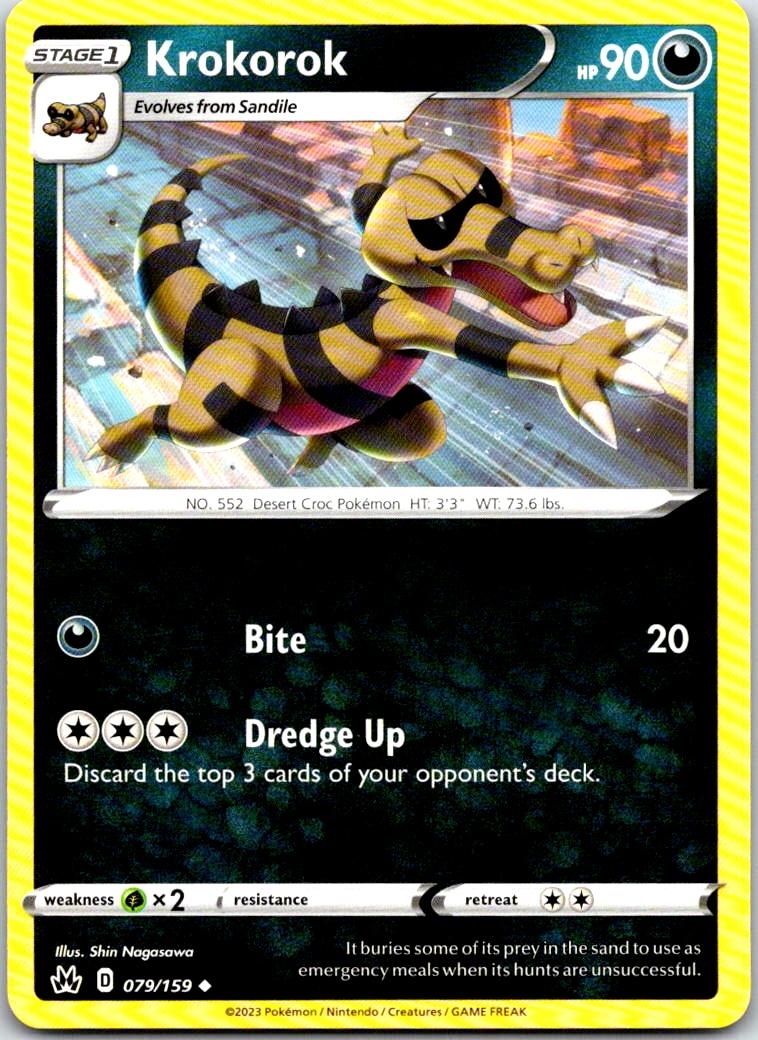 Krokorok - 079/159 - - CROWN ZENITH - Pokemon - Uncommon | AA103-25