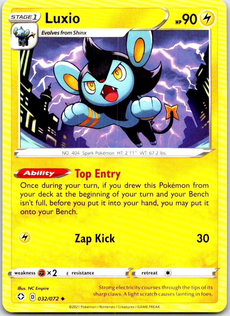 Luxio - 032/072 - - SHINING FATES - Pokemon - Uncommon | AB97-50