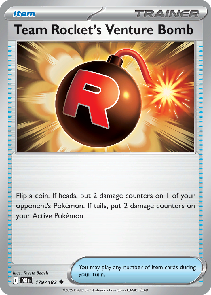 Team Rocket's Venture Bomb - 179/182 - - DESTINED RIVALS - Pokemon - | AA24-74