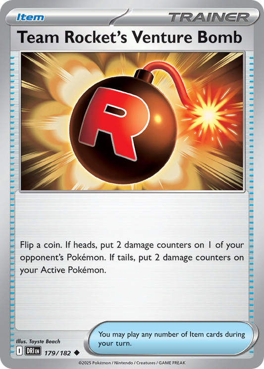 Team Rocket's Venture Bomb - 179/182 - - DESTINED RIVALS - Pokemon - | AA24-74