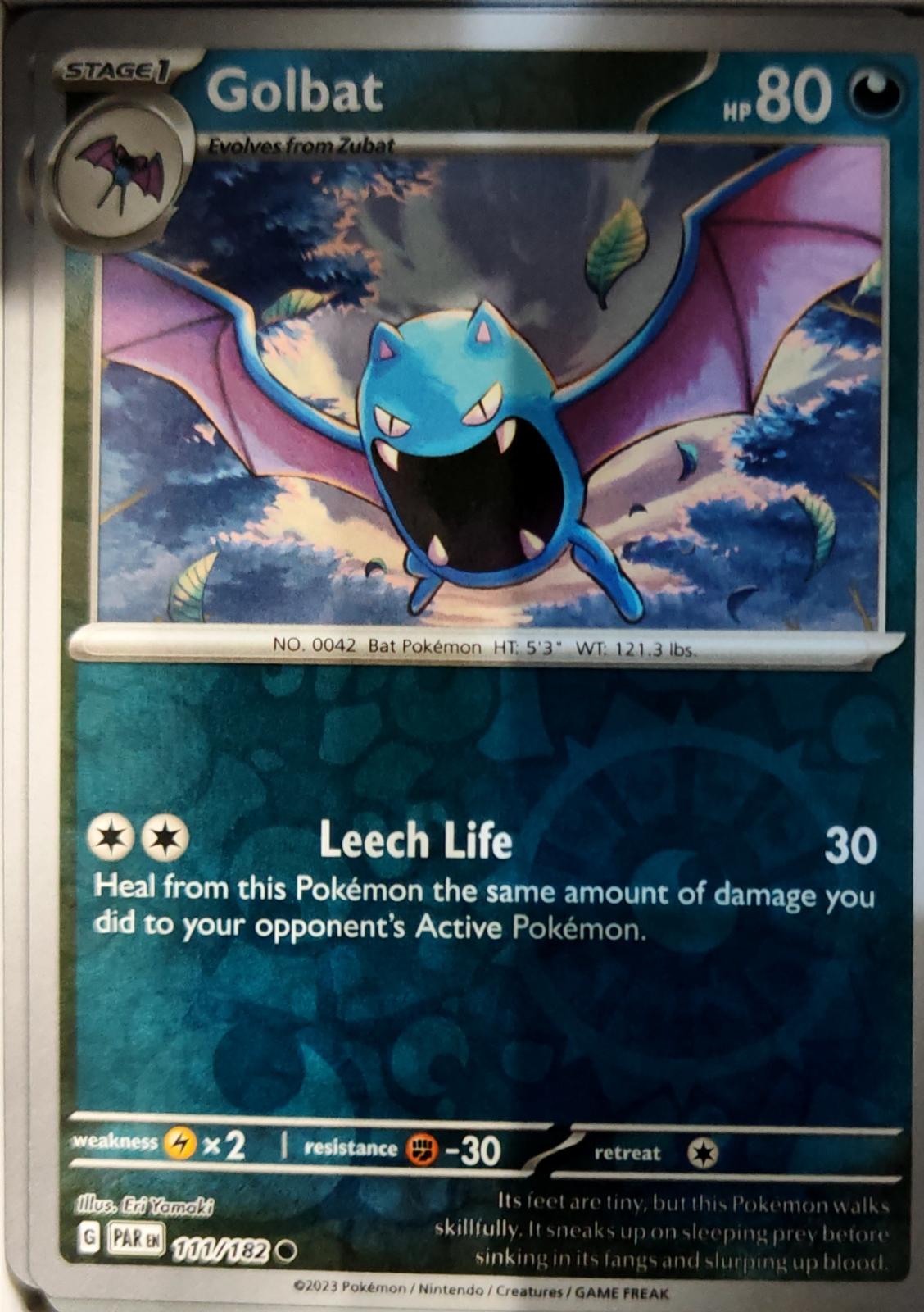 Golbat - 111/182 - Reverse Holo - PARADOX RIFT - Pokemon - Common | AA72-30