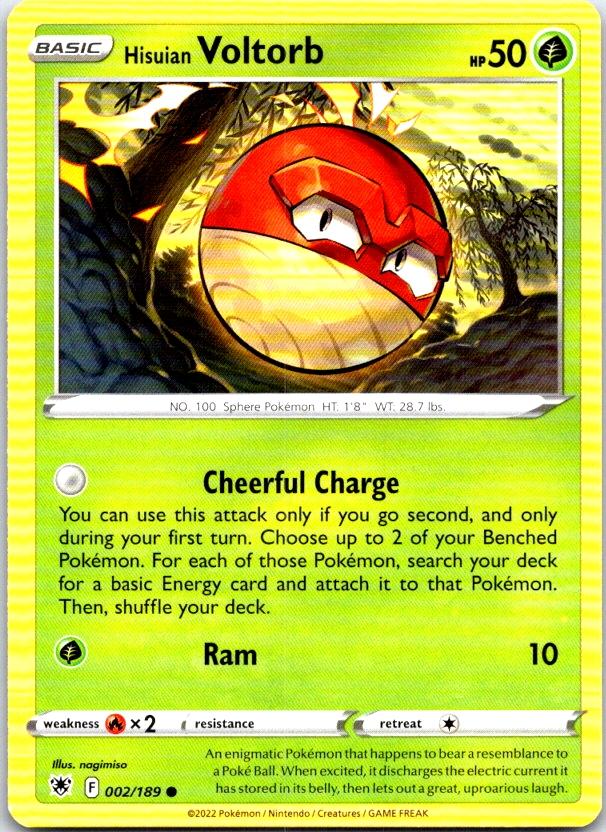 Hisuian Voltorb - 002/189 - - ASTRAL RADIANCE - Pokemon - Common | AC08-11